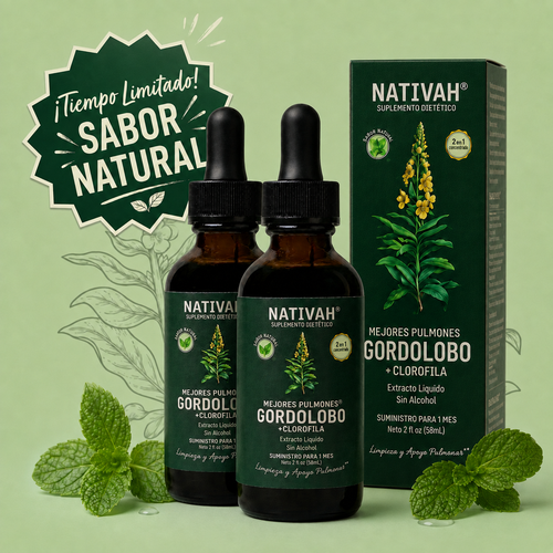 Gordolobo + Clorofila: Descongestiona tus pulmones