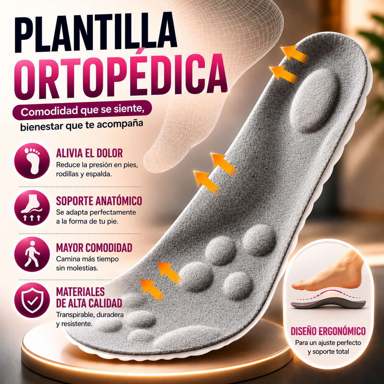 PLANTILLA ORTOPÉDICA – Camina con menos dolor