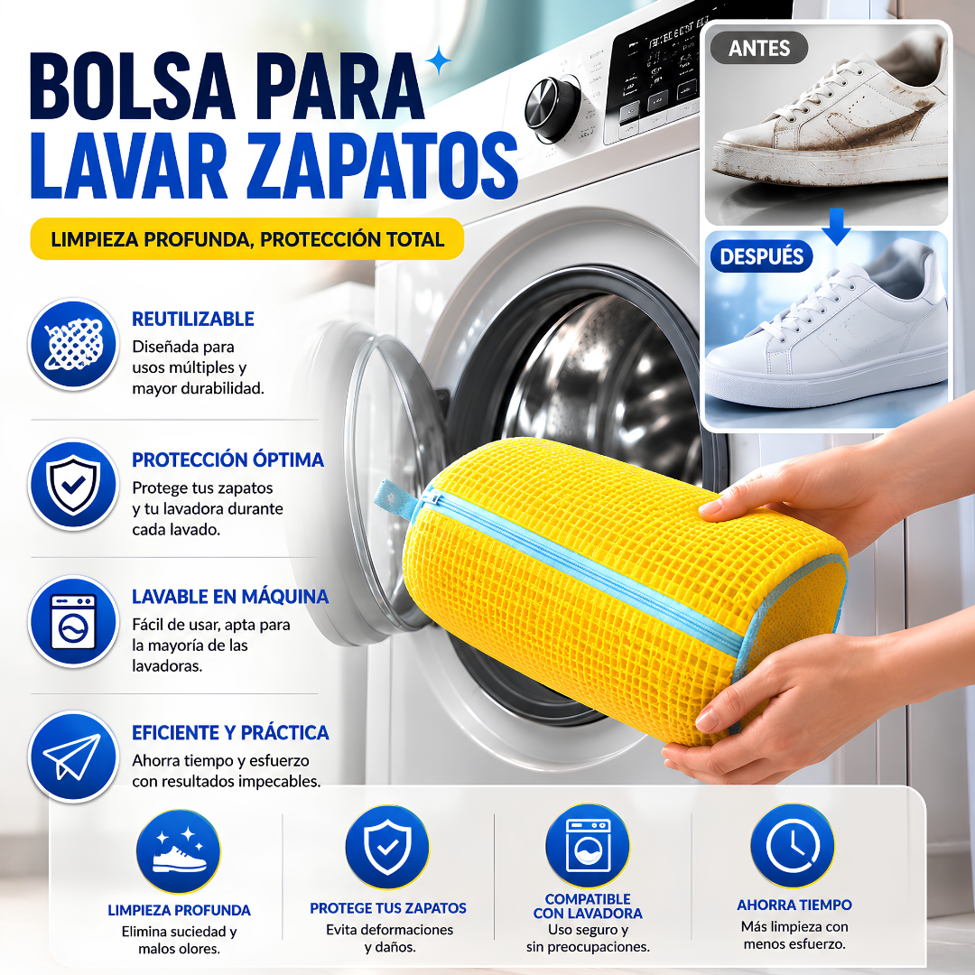 BOLSA PARA LAVAR ZAPATOS – Limpieza práctica y segura