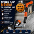 PISTOLA DE CLAVOS MANUAL CON REDUCCIÓN DE RUIDO - Fijación rápida sin complicaciones