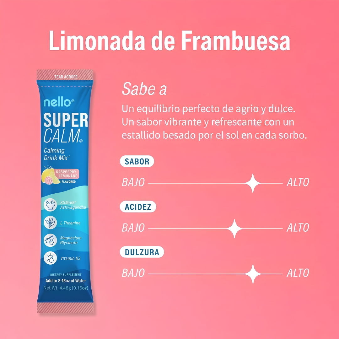 NELLO SUPER CALM – Bebida en polvo con magnesio para relajarte y apoyar tu descanso diario