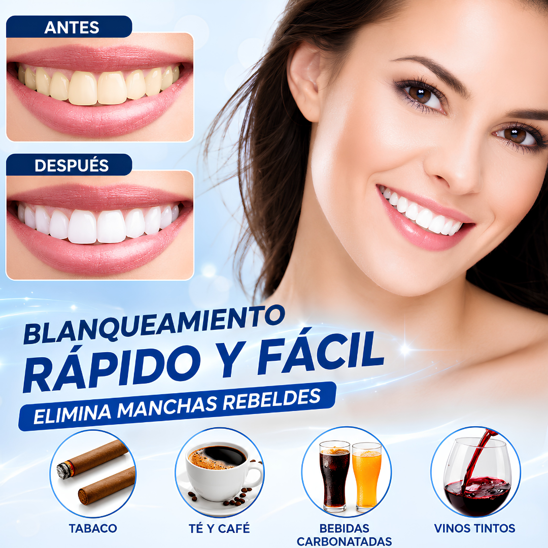 KIT BLANQUEADOR DENTAL LED PORTÁTIL DE 5 LUCES – Sonrisa más blanca en minutos