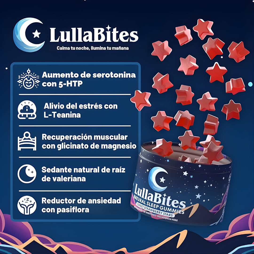 LULLA BITTES GOMITAS PARA EL SUEÑO – Descanso profundo, conciliación más rápida y noches sin interrupciones