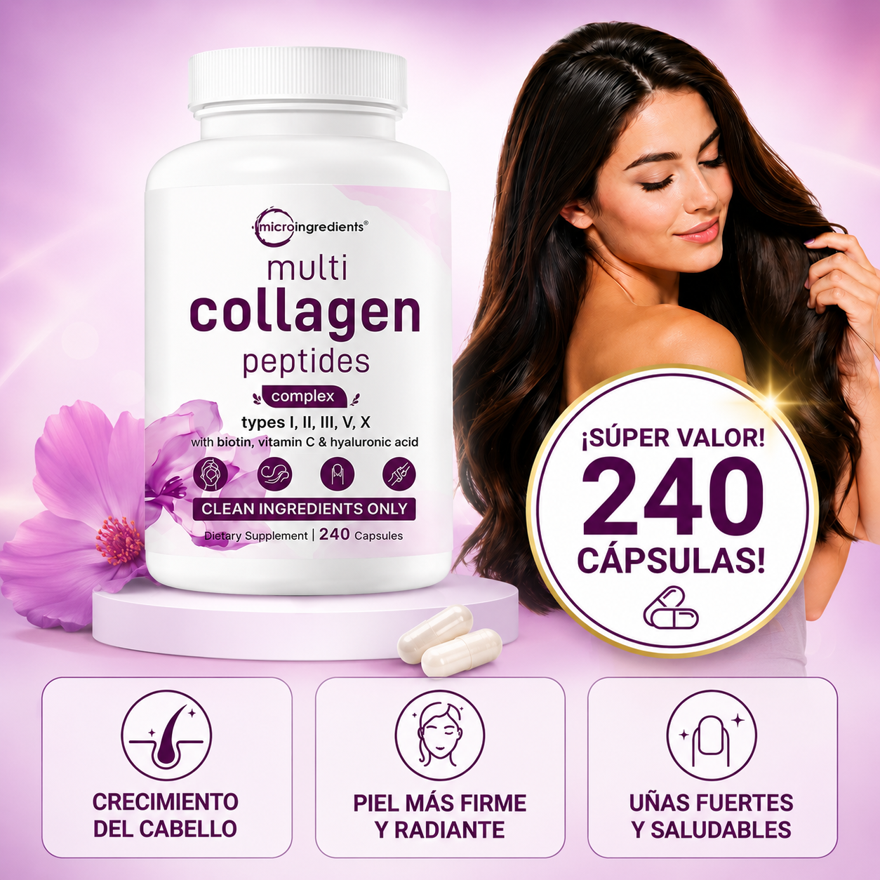 MULTI COLLAGEN PEPTIDES – Apoyo capilar, piel luminosa y bienestar desde tu rutina diaria