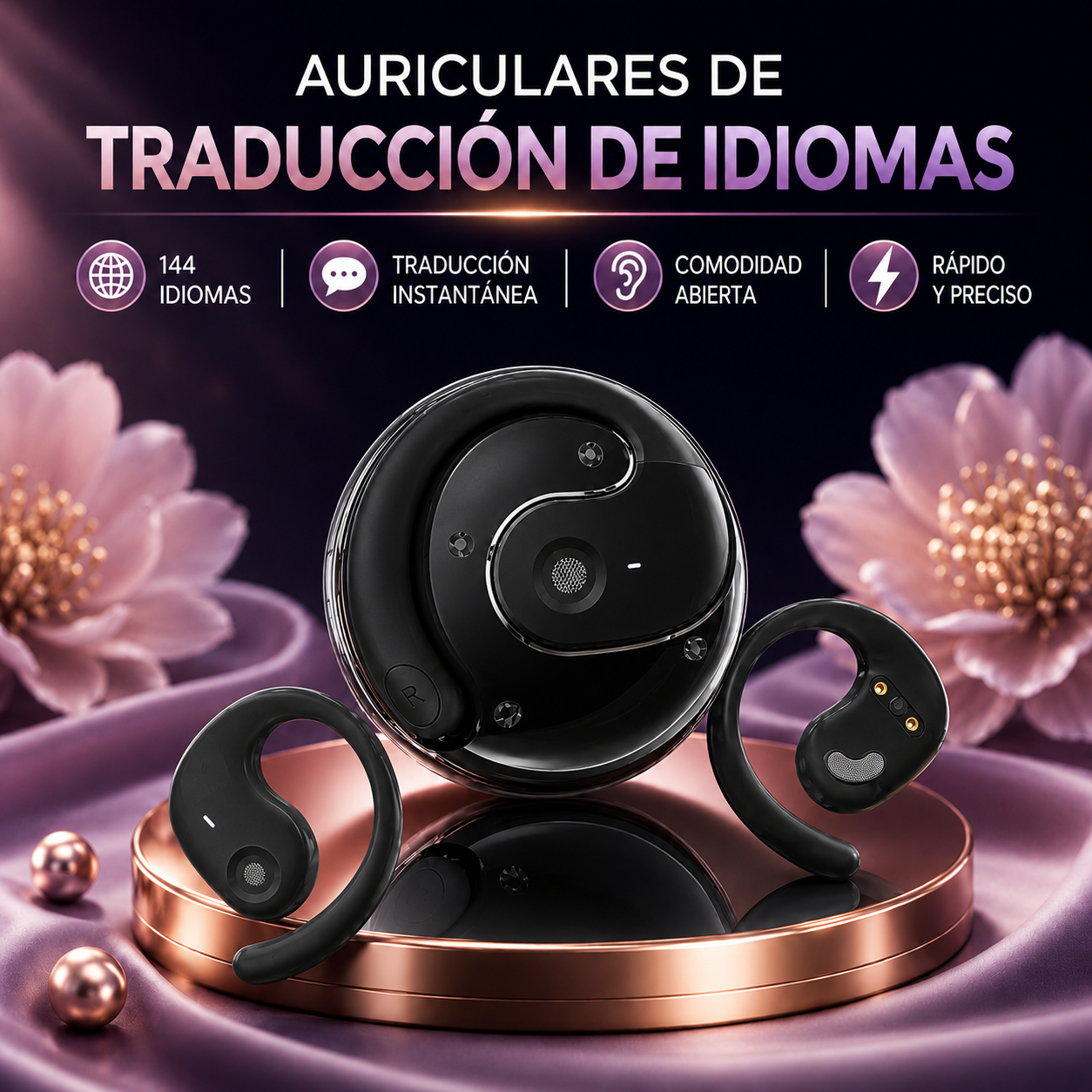 AURICULARES DE TRADUCCIÓN DE IDIOMAS – Traducción instantánea en 144 idiomas