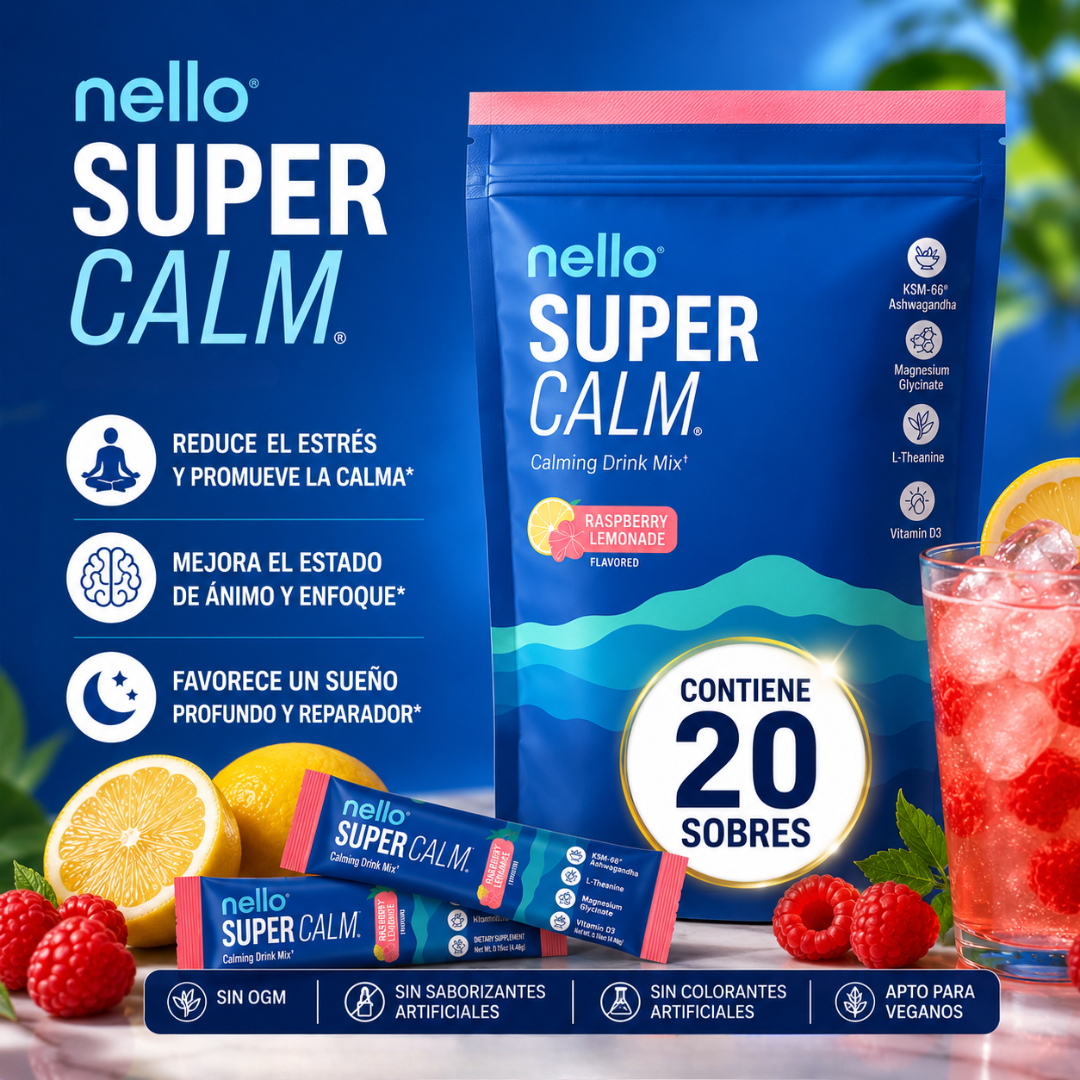 NELLO SUPER CALM – Bebida en polvo con magnesio para relajarte y apoyar tu descanso diario