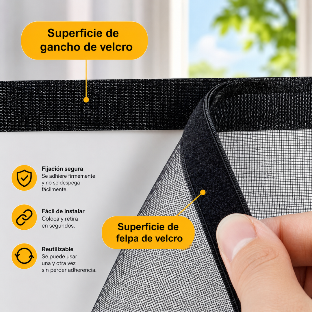 MOSQUITERA AJUSTABLE PARA VENTANA CON INSTALACIÓN FÁCIL - Aire fresco sin insectos