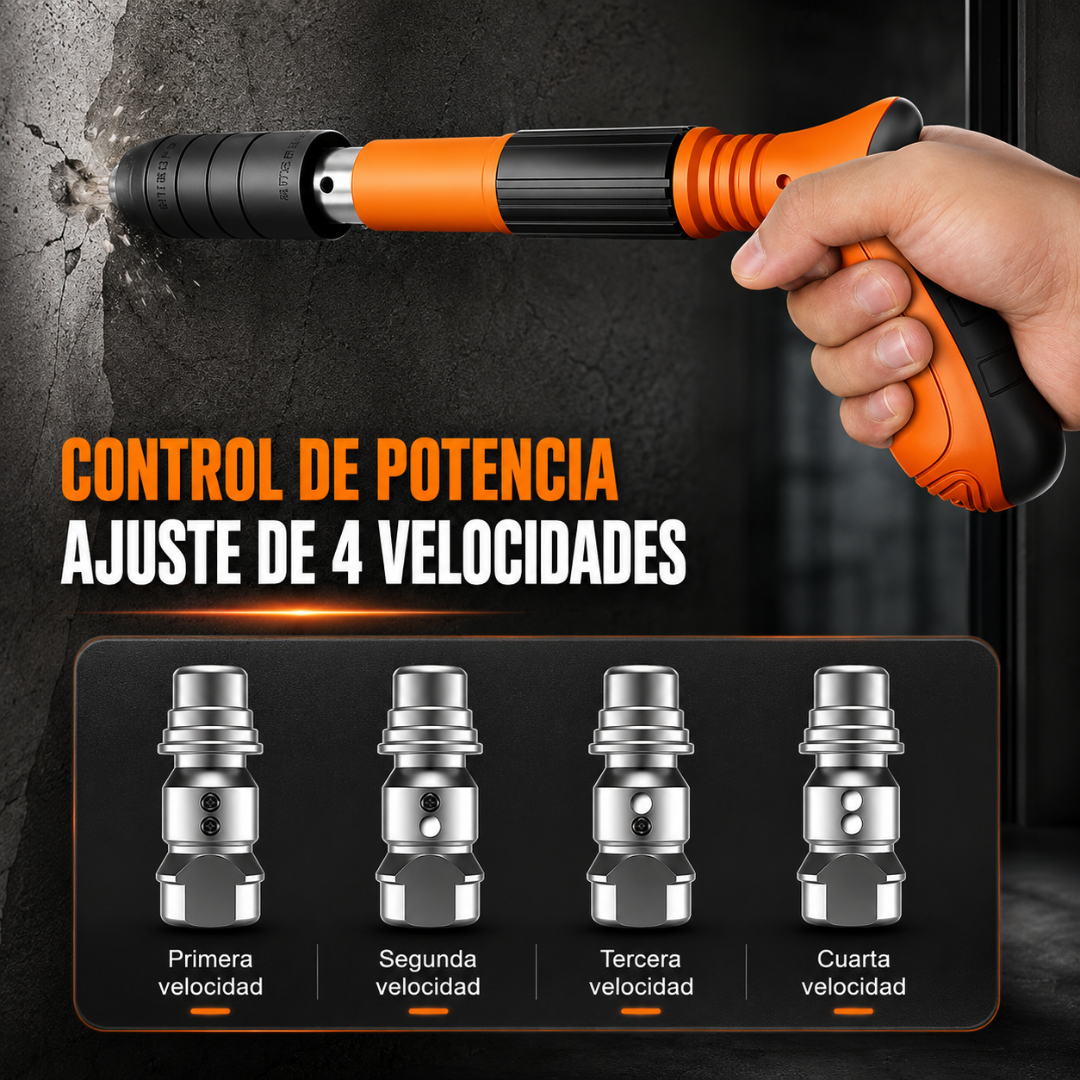 PISTOLA DE CLAVOS MANUAL CON REDUCCIÓN DE RUIDO - Fijación rápida sin complicaciones