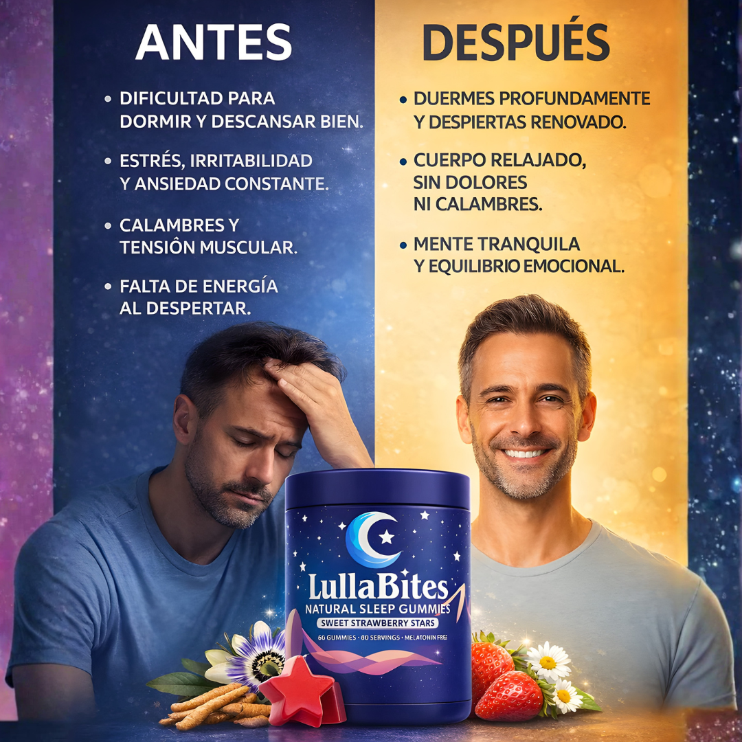 LULLA BITTES GOMITAS PARA EL SUEÑO – Descanso profundo, conciliación más rápida y noches sin interrupciones