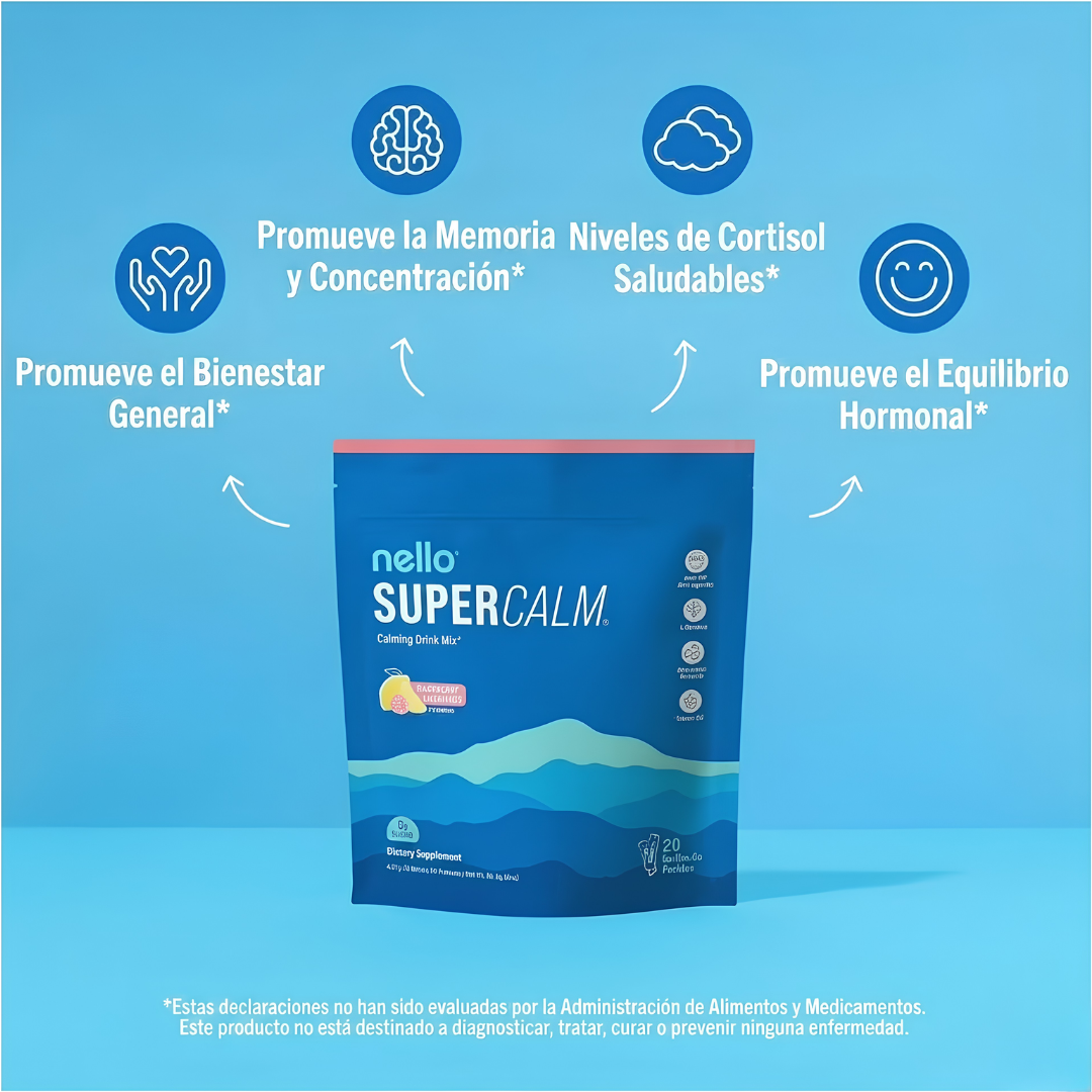 NELLO SUPER CALM – Bebida en polvo con magnesio para relajarte y apoyar tu descanso diario