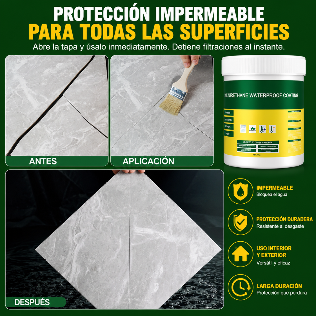 SELLADOR IMPERMEABILIZANTE INVISIBLE ANTI-FUGAS – Sella filtraciones sin cambiar el acabado