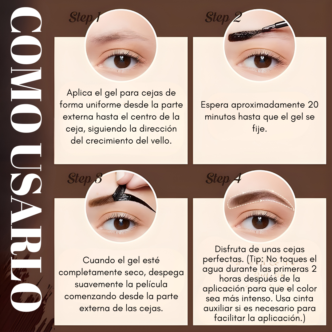 GEL PARA CEJAS FÁCILES DE DESPEGAR — Fijación perfecta, acabado natural, fácil de despegar