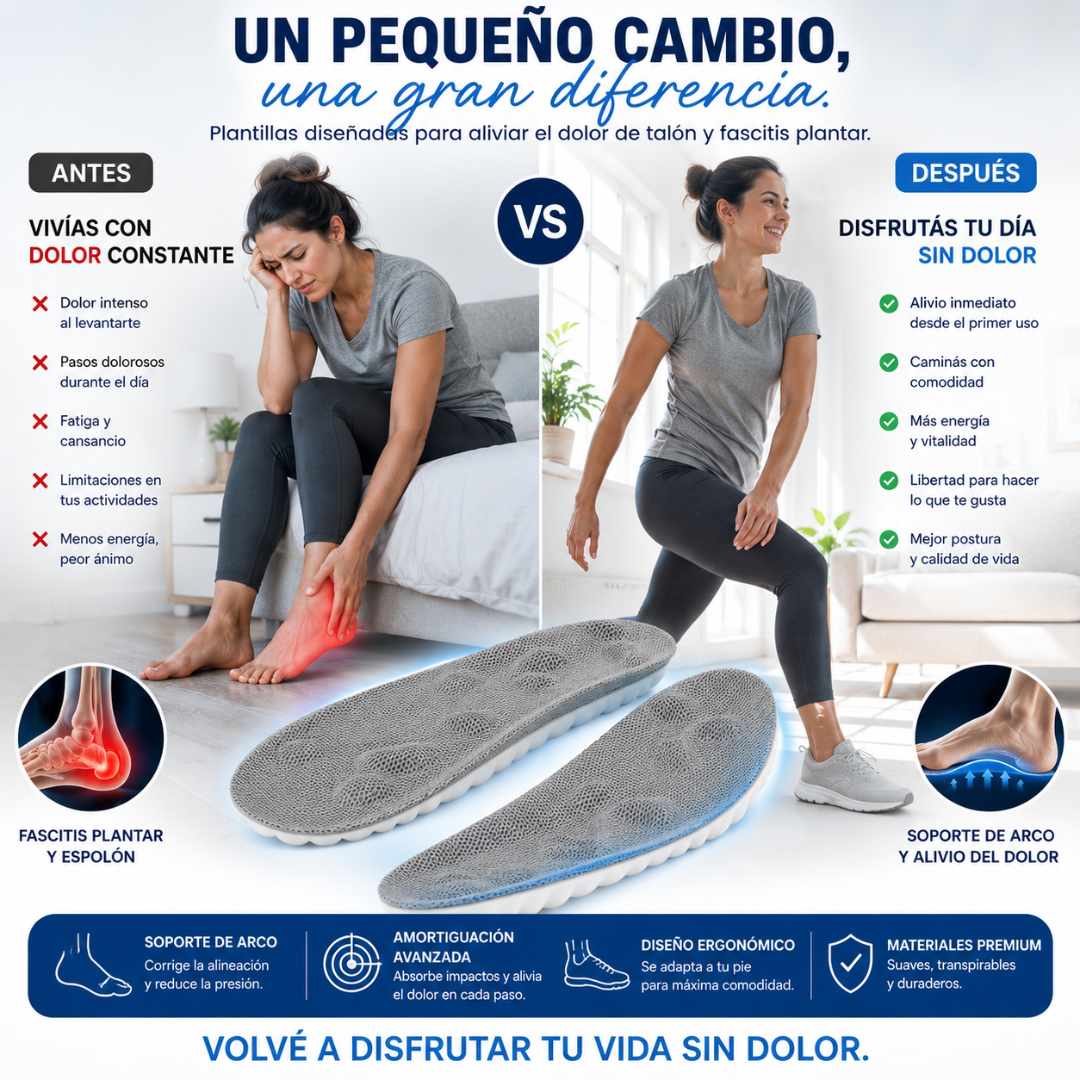 PLANTILLA ORTOPÉDICA – Camina con menos dolor