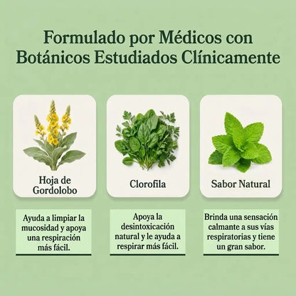 Gordolobo + Clorofila: Descongestiona tus pulmones